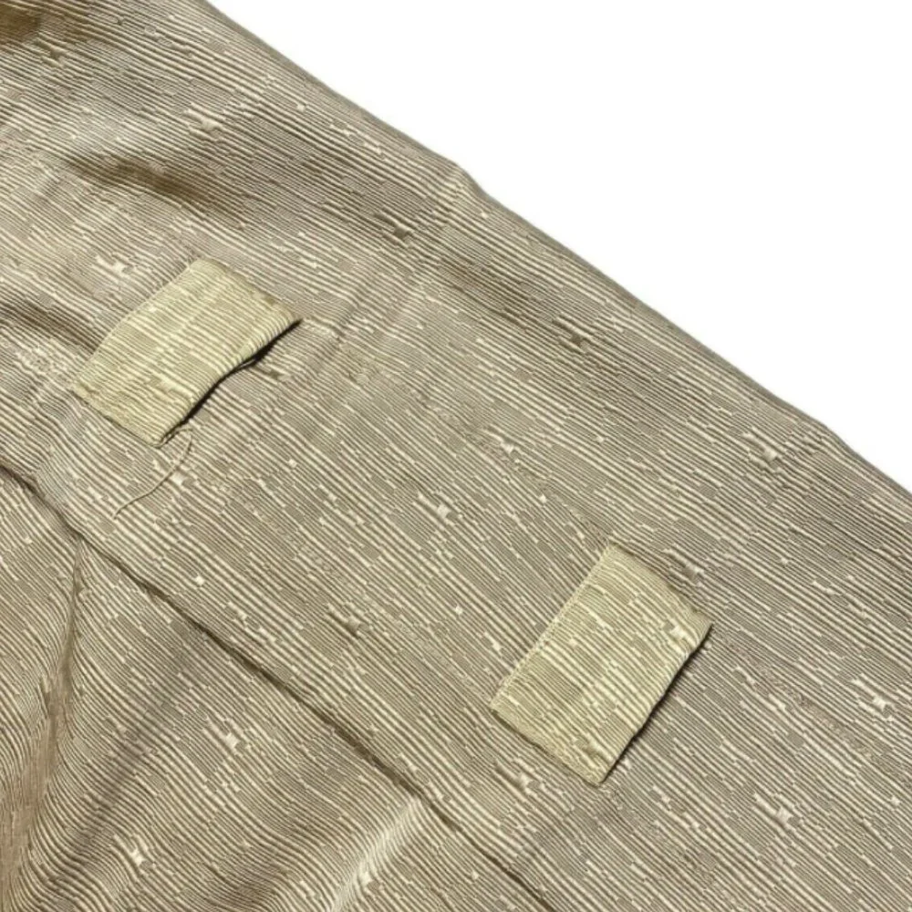 2 Textured Curtains Drapes Panels Beige Taupe